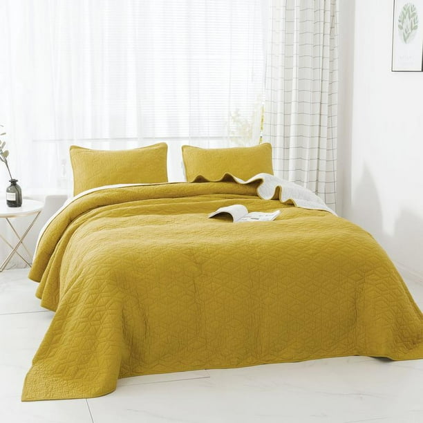 Yellow Oversized Ultra Plush Cozy Soft Comforter Set Pop of Color Modern Bedding